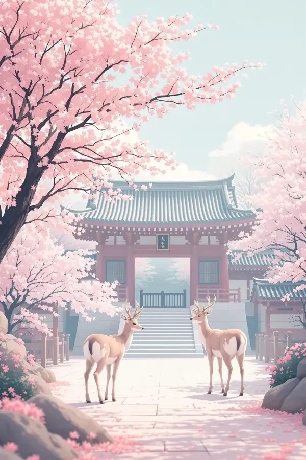 奈良鹿鸣 高清海报